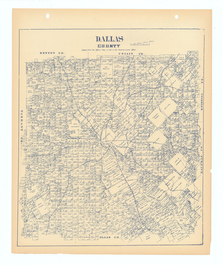 Dallas County: Texas General Land Office, c.1927