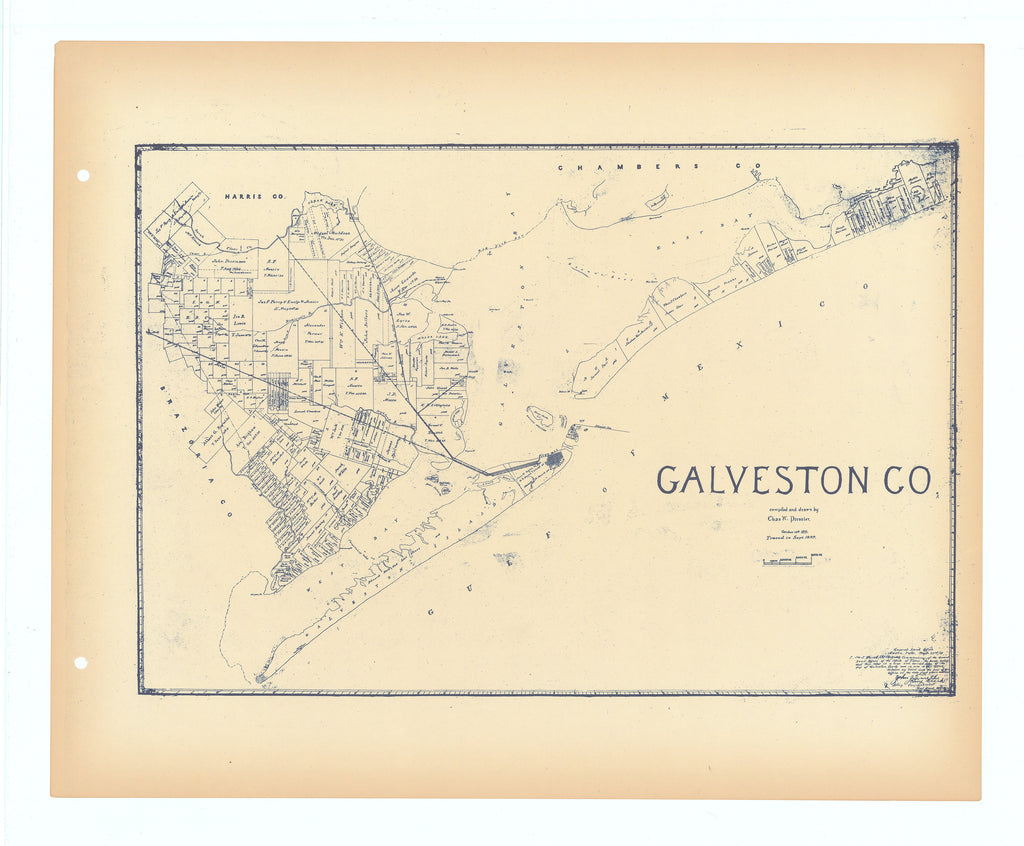Galveston County: Texas General Land Office, c.1927