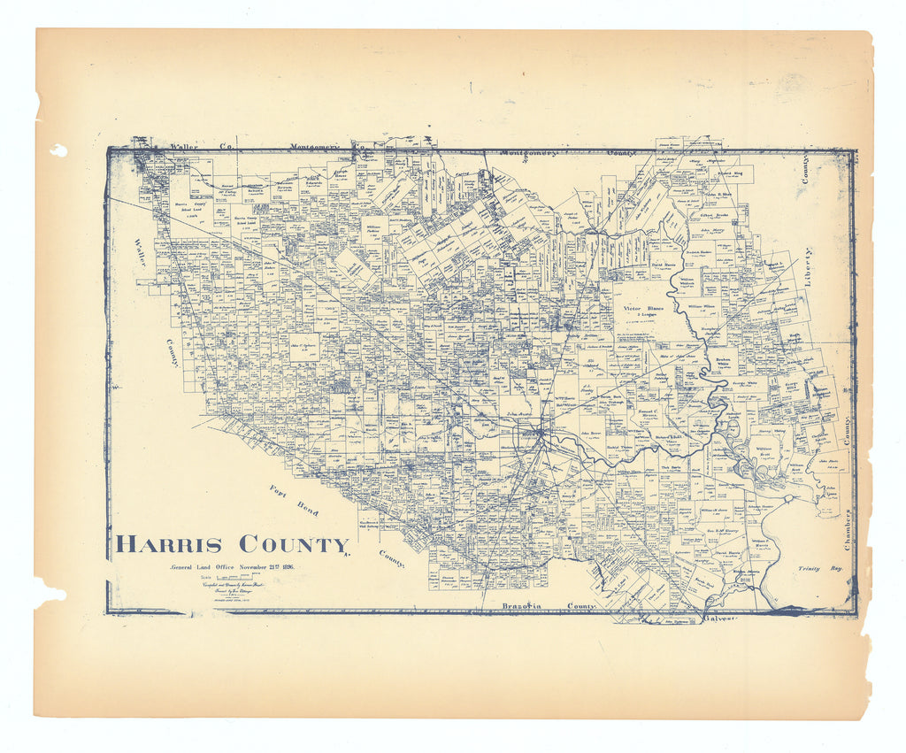 Harris County: Texas General Land Office, c.1927