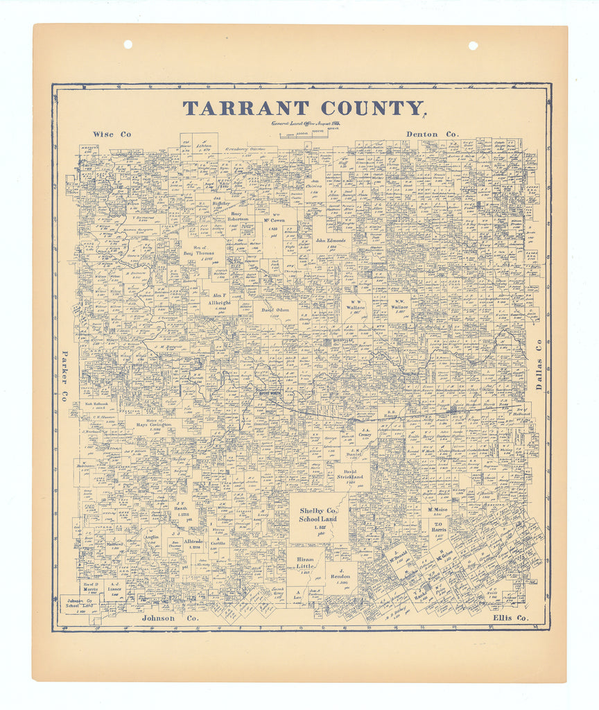 Tarrant County: Texas General Land Office, c.1927