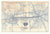 Vintage printed road map poster showing a comparison of routes between Dallas and Fort Worth, Texas, with route comparison tables in the upper corners and a small Furnice Connects advertisement near the bottom.