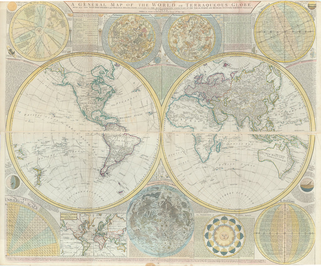 A General Map of the World or Terraqueous Globe...: Dunn, 1794