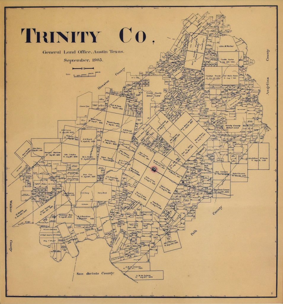 Trinity County, Texas: General Land Office 1905