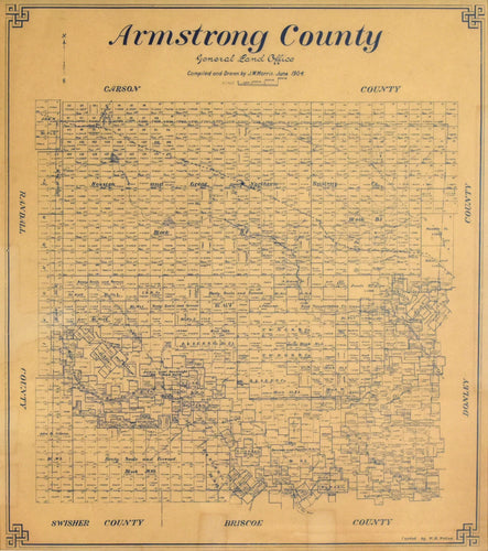 Old map of Armstrong County, Texas
