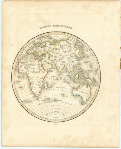 Old map of the eastern hemisphere