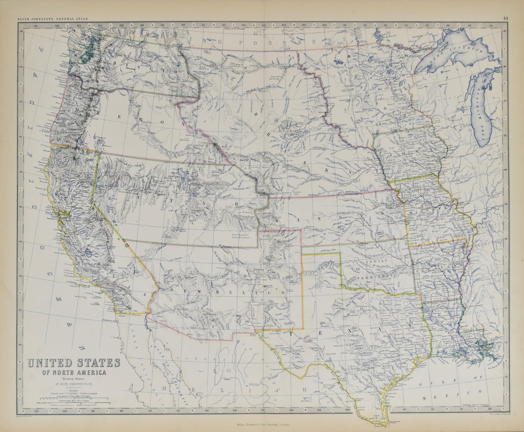 United States of North America (Western States): Johnston c. 1900