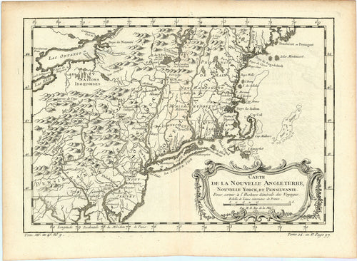 Old map of New England