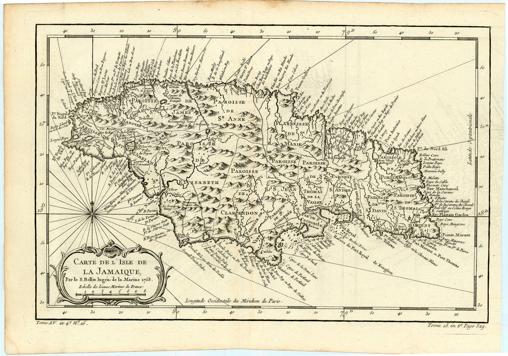 Old map of Jamaica