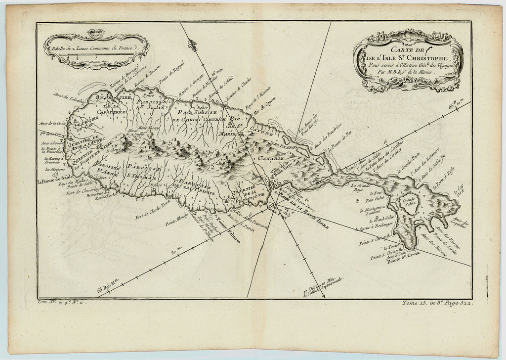 Carte de de l'Isle St. Christophe: Bellin c. 1760