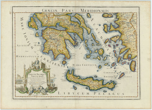 Old map of Ancient Greece