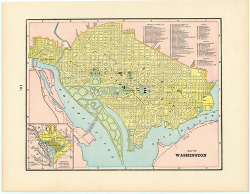 Old map of Washington, D. C.