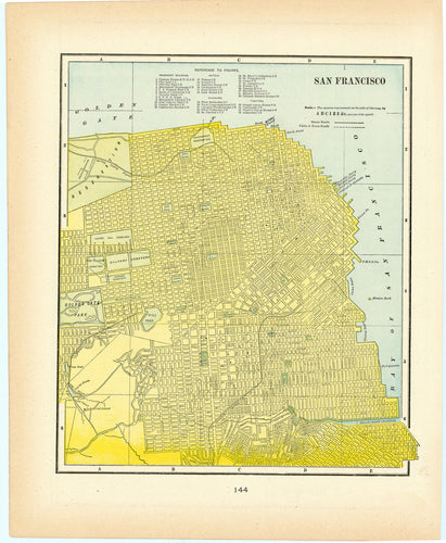 Old map of San Francisco, California