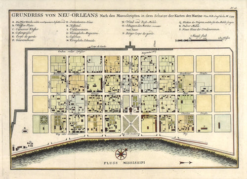 Old map of New Orleans, Louisiana