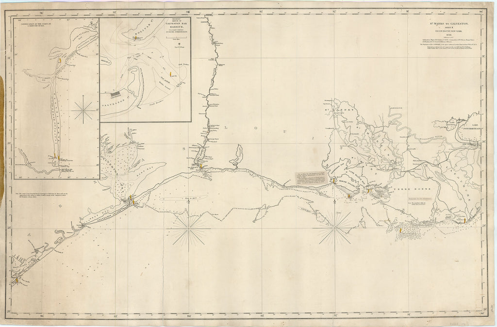 Old map of the Gulf Coast