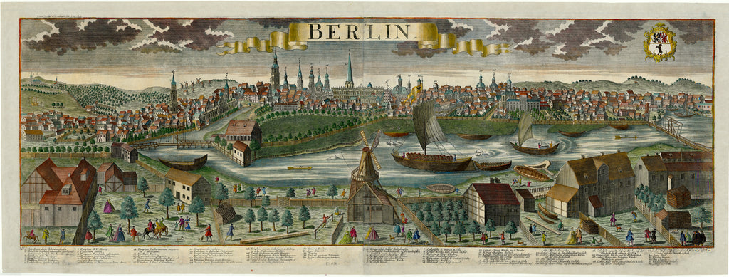 Old map of Berlin, Germany