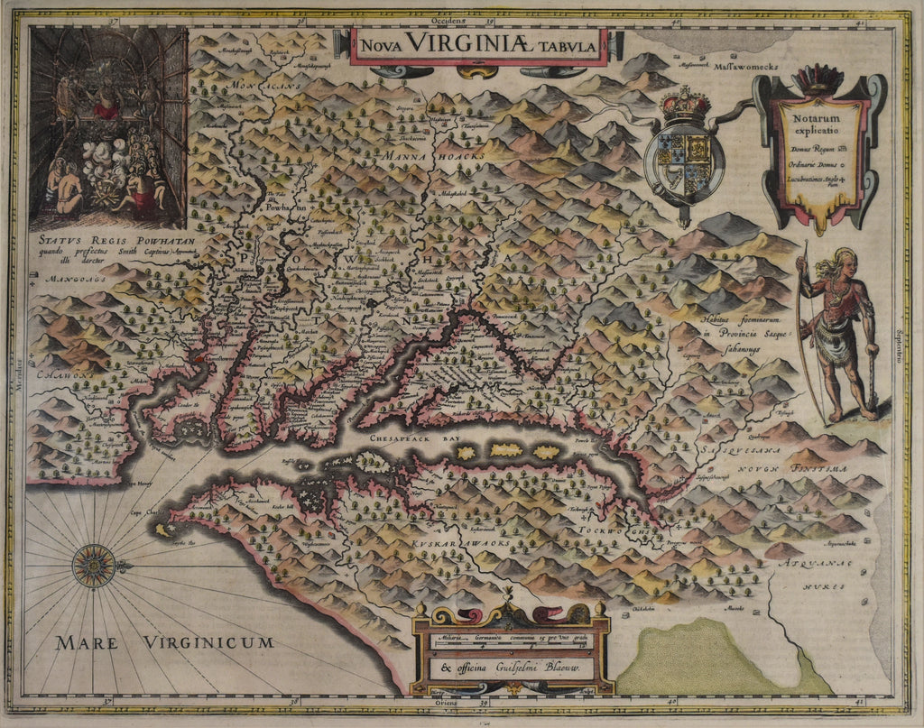 Nova Virginiæ Tabula: Blaeu 1665