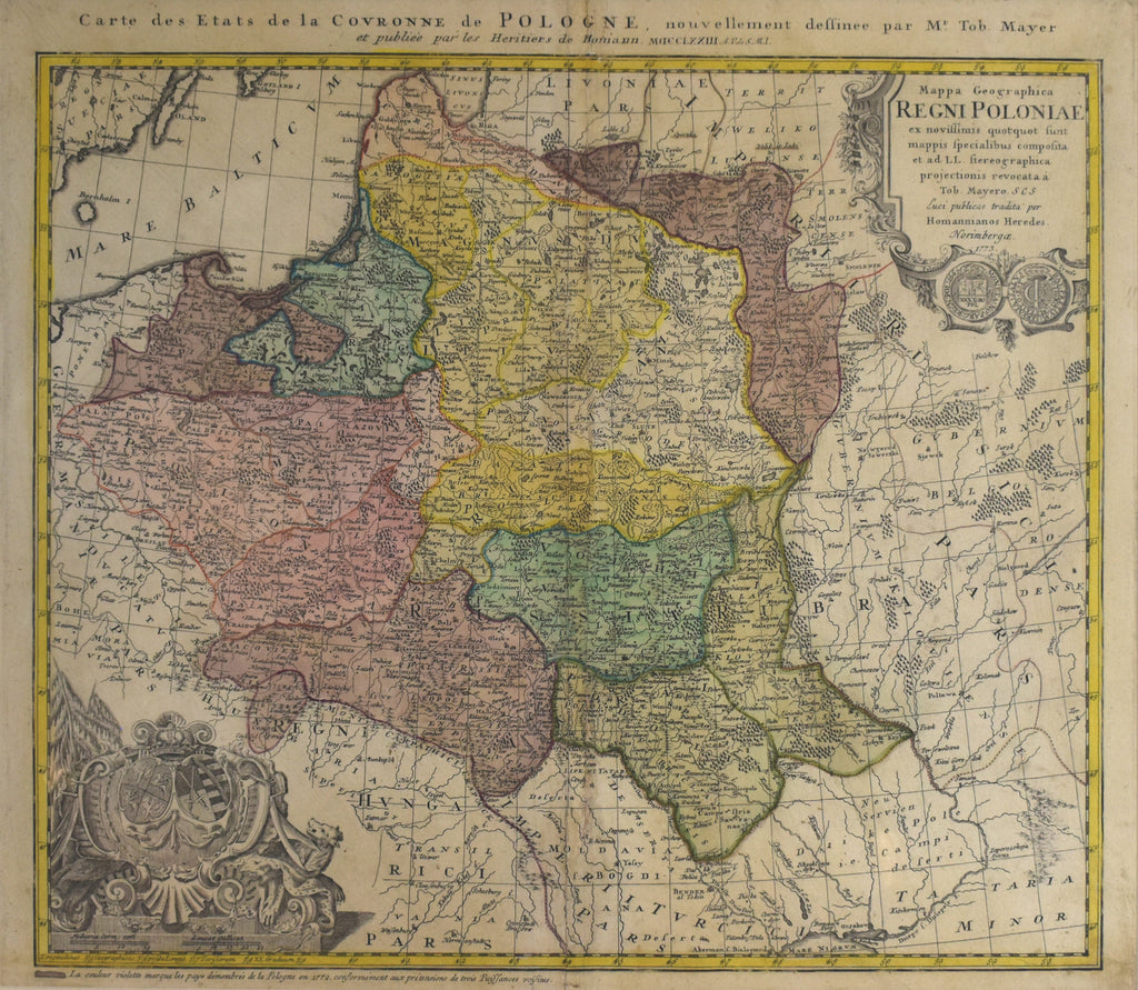 Carte des Etats de la Covronne de Pologne: Homann 1773