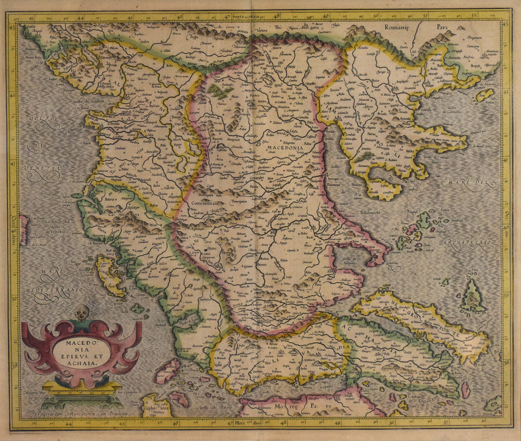 Old map of Macedonia
