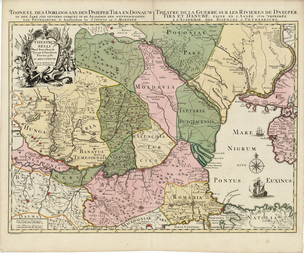 Old map of Eastern Europe