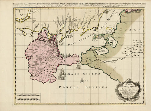 Old map of the Crimea