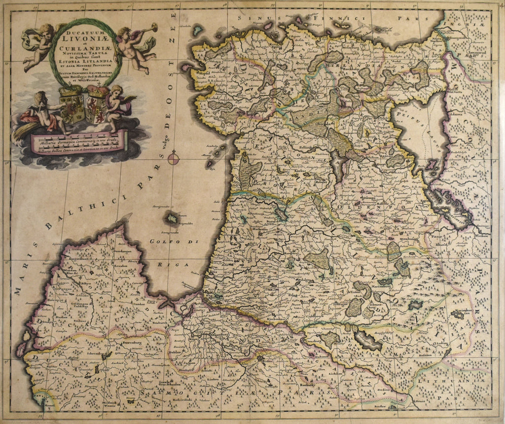 Ducatuum Livoniae et Curlandiae Novissima Tabula: Danckerts 1688