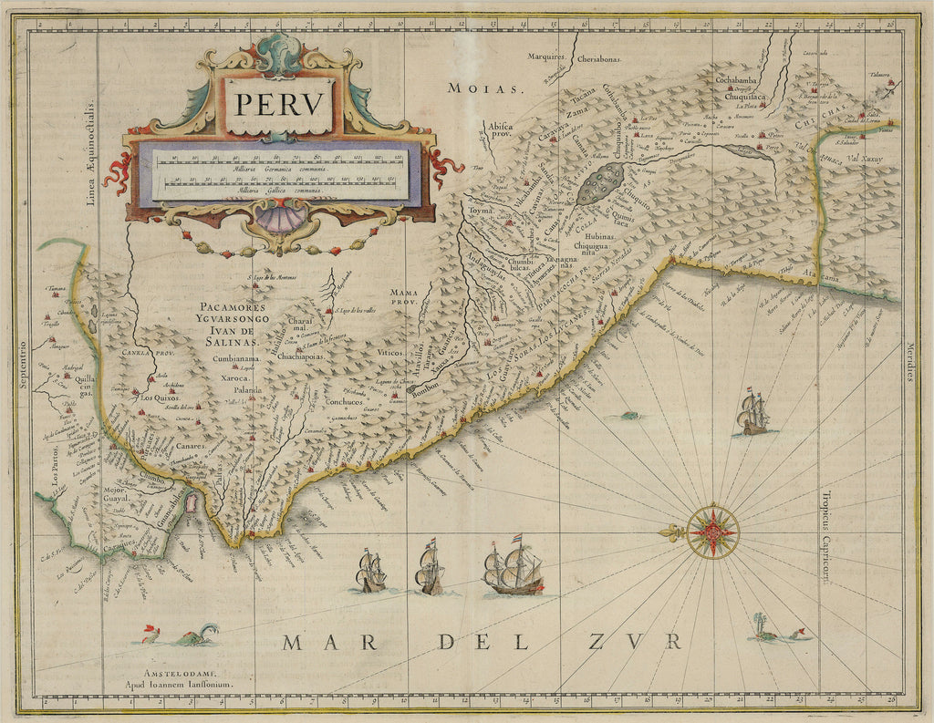 Old map of Peru