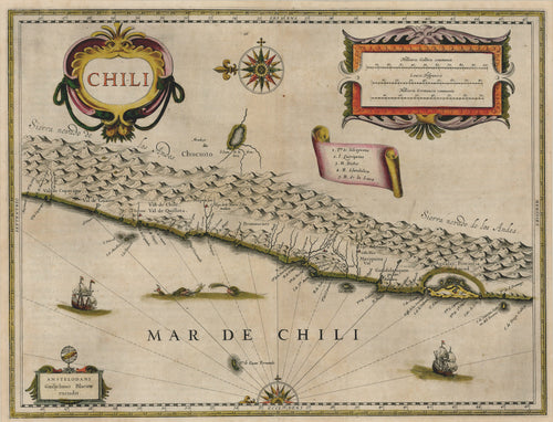 Old map of Chile