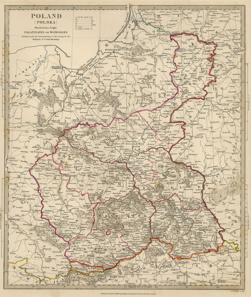 Old map of Poland