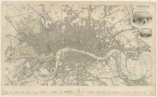 Old map of the city of London