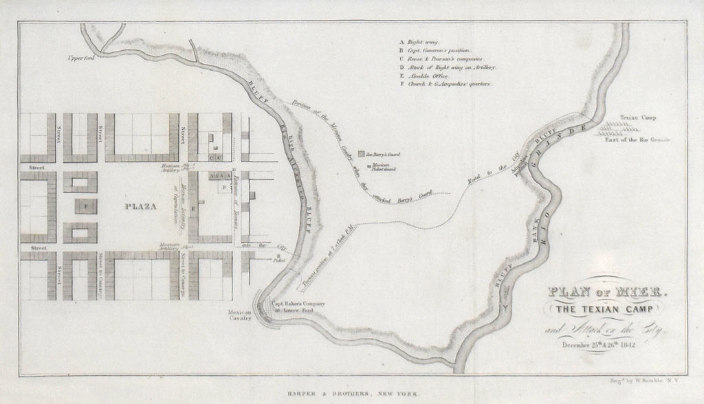 Plan of Mier the Texian Camp: Kemble 1844