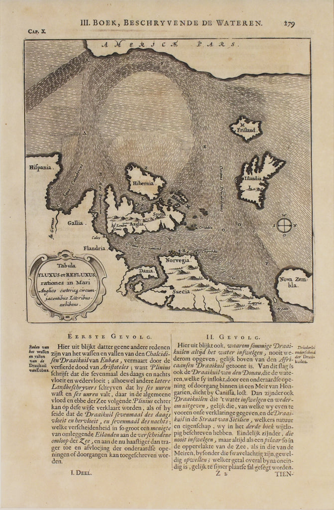 Tavula Fluxus et Refluxus rationes in Mari Anglico: Kircher 1665