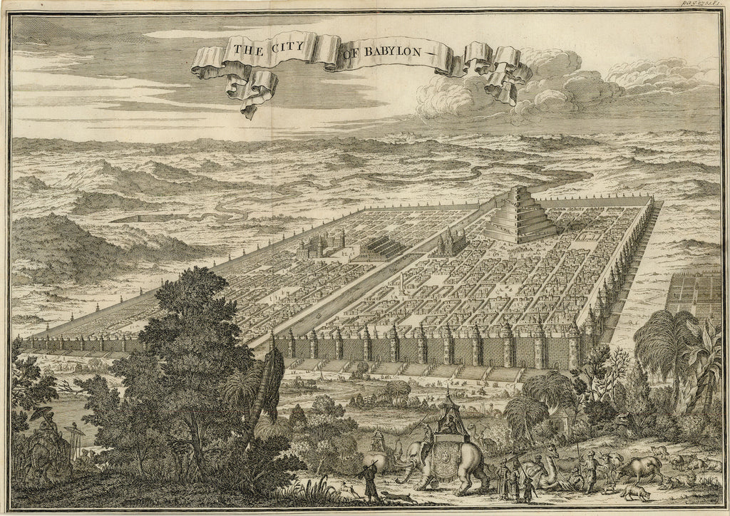 Old map of the city of Babylon
