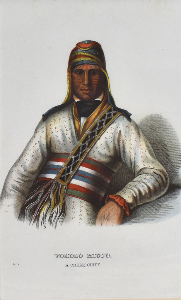 Yoholo Micco, a Creek Chief: McKenney & Hall 1874