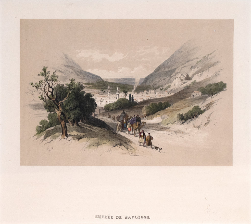 Entrance to Nablus: Roberts 1843