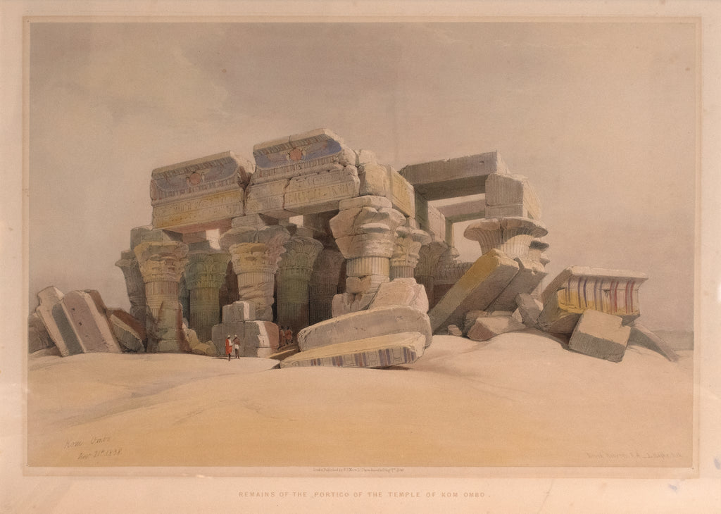 Remains of the Portico of the Temple of Kom Ombo: David Roberts 1846