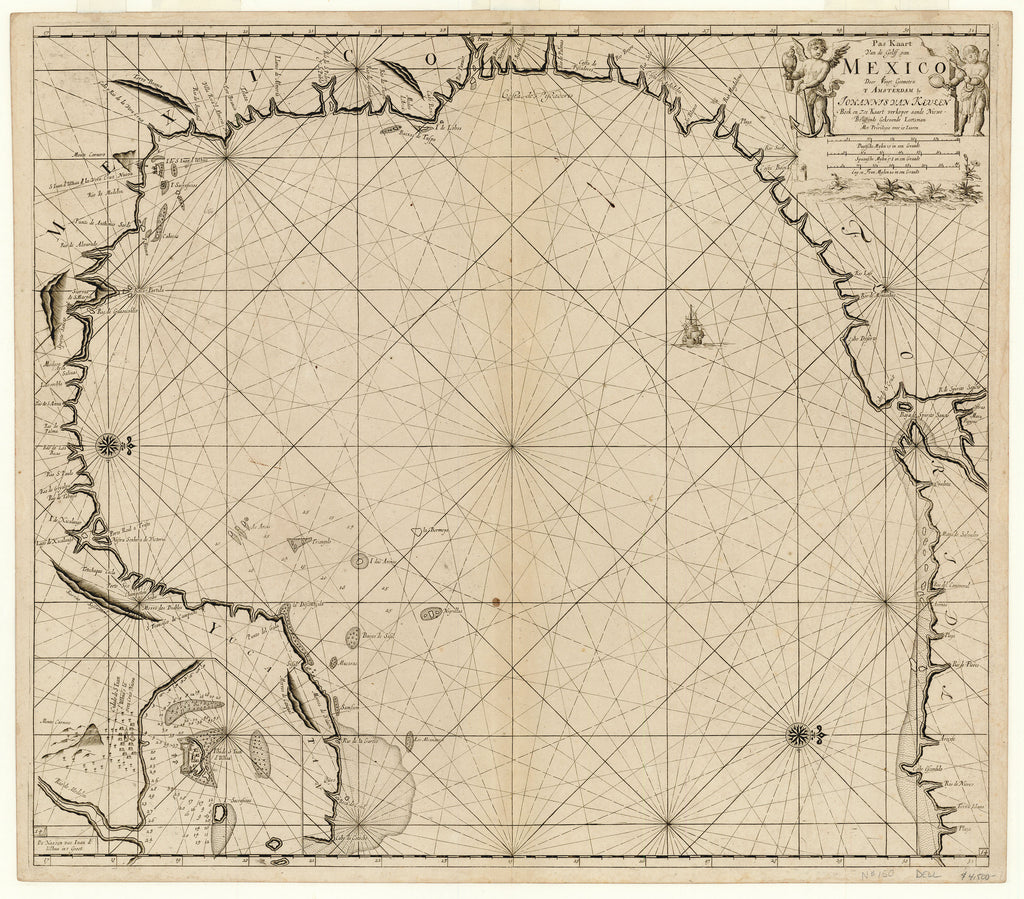 Old map of the Gulf of Mexico