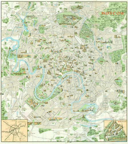 Illustrated map of Moscow 