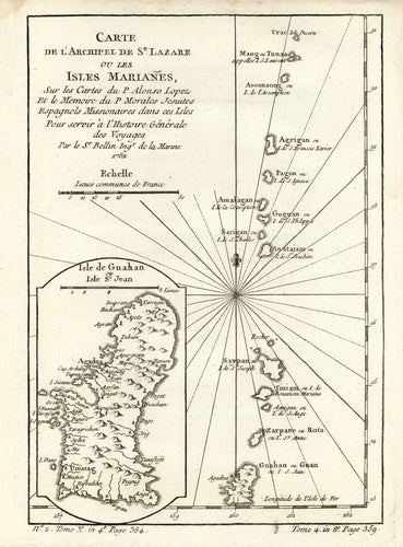 Old map of the Mariana Islands