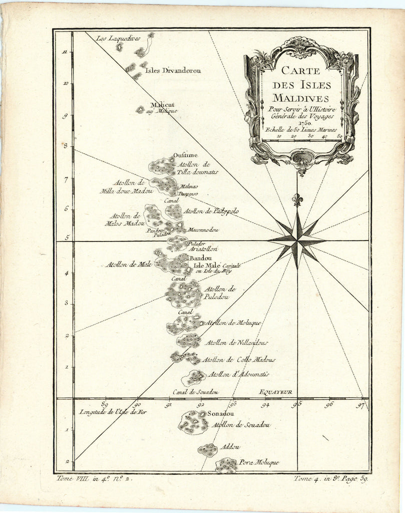 Old map of the Maldives