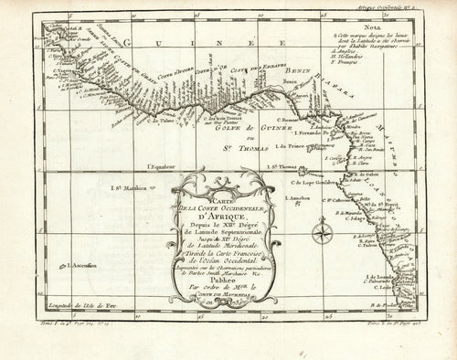 Old map of West Africa