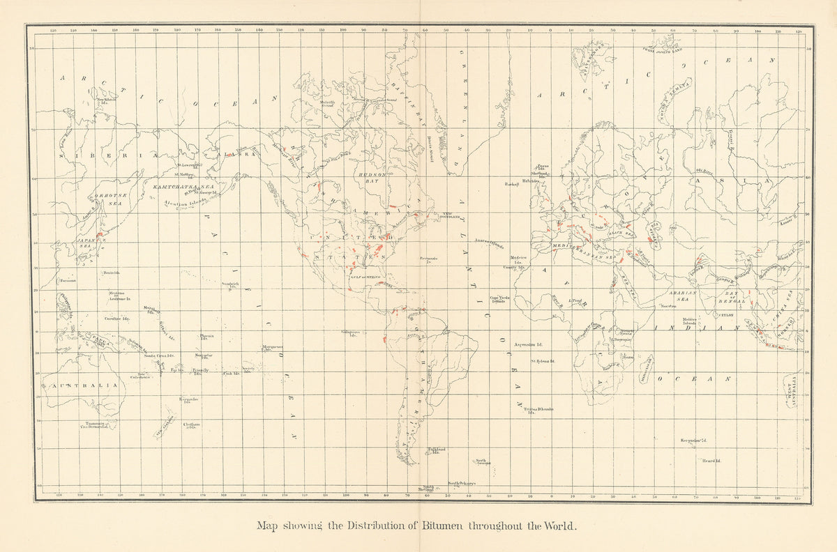 Map Showing the Distribution of Bitumen Throughout the World: U. S. De ...