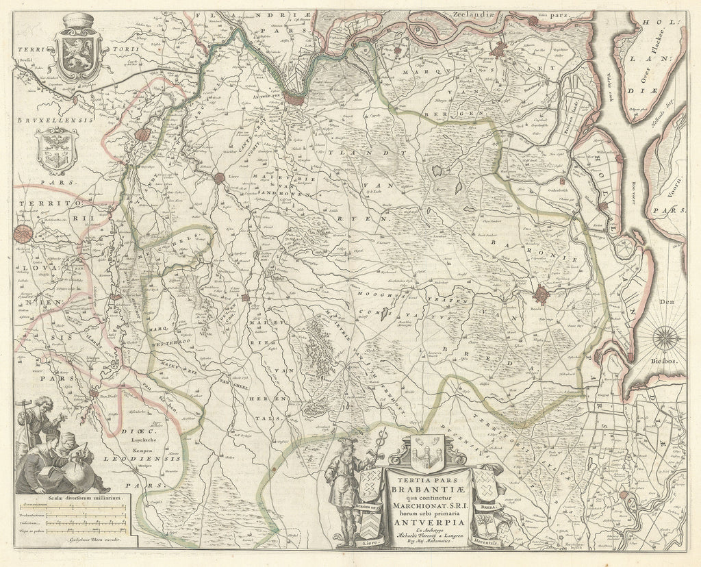 Old map of Brabant