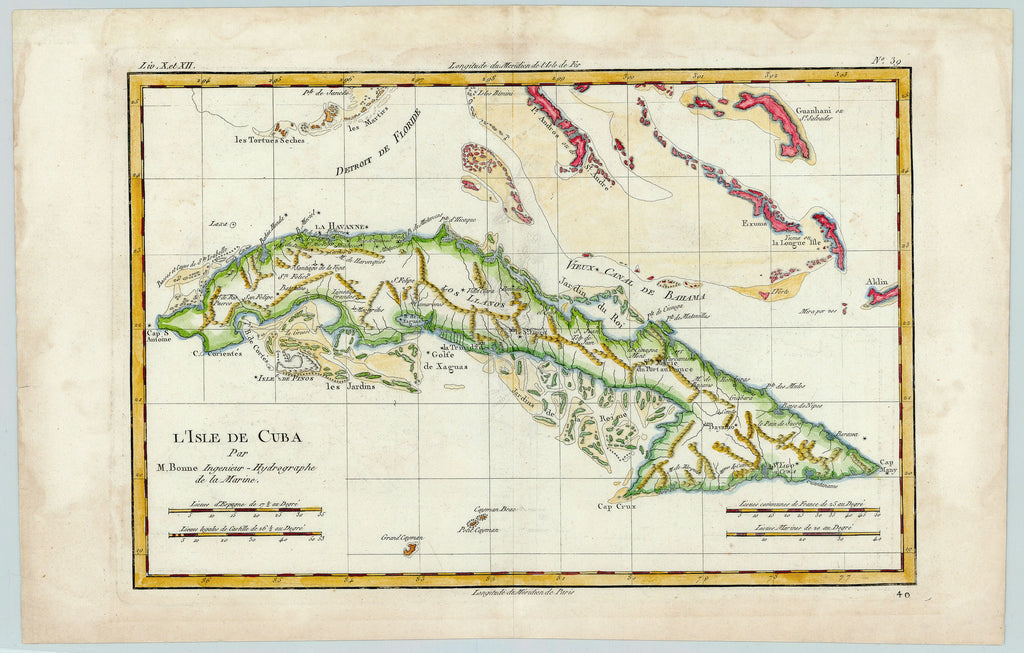 Old map of Cuba