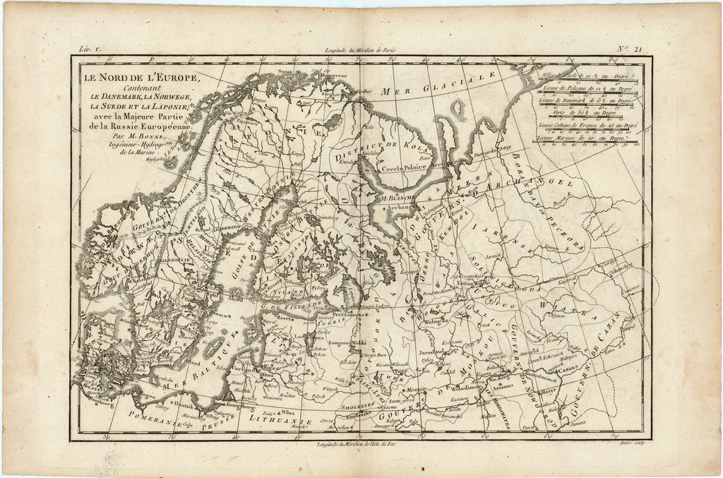 Old map of Scandinavia