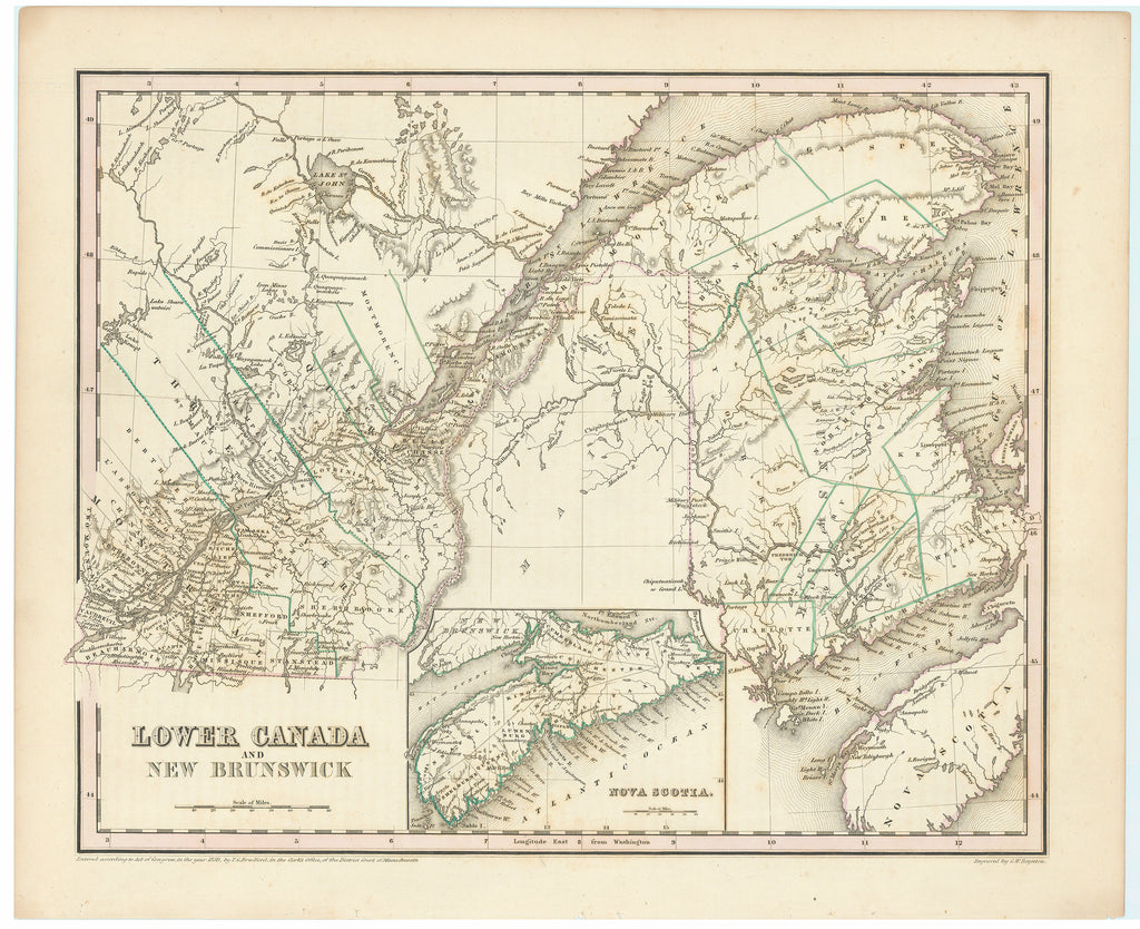 Map of Lower Canada and New Brunswick