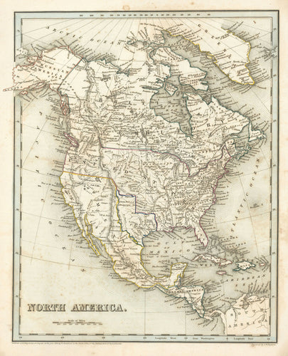 Old map of North America