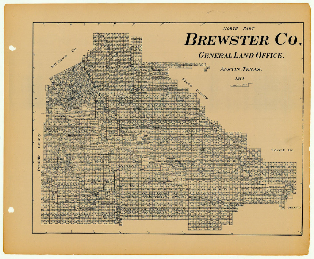 Brewster County  (North) - Texas General Land Office Map ca. 1926