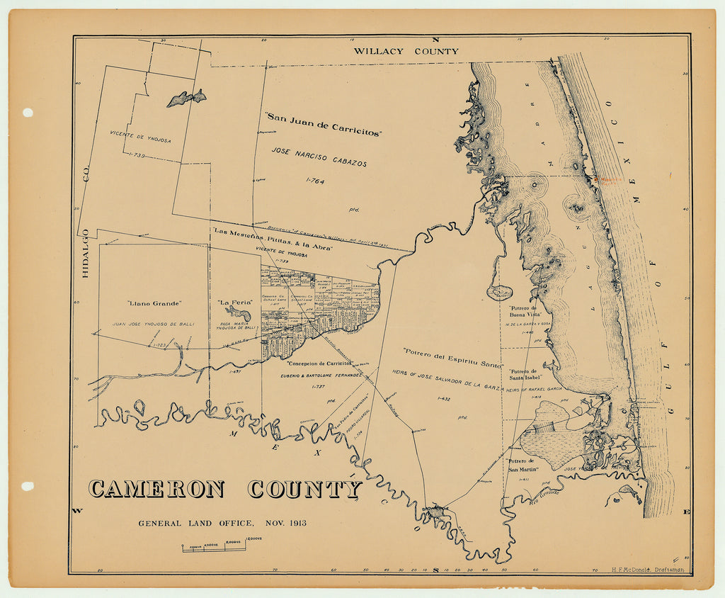 Cameron County - Texas General Land Office Map ca. 1925