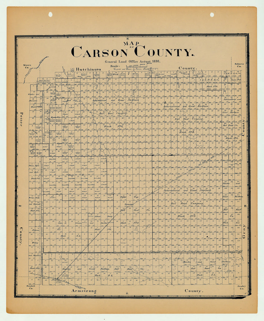 Carson County - Texas General Land Office Map ca. 1926