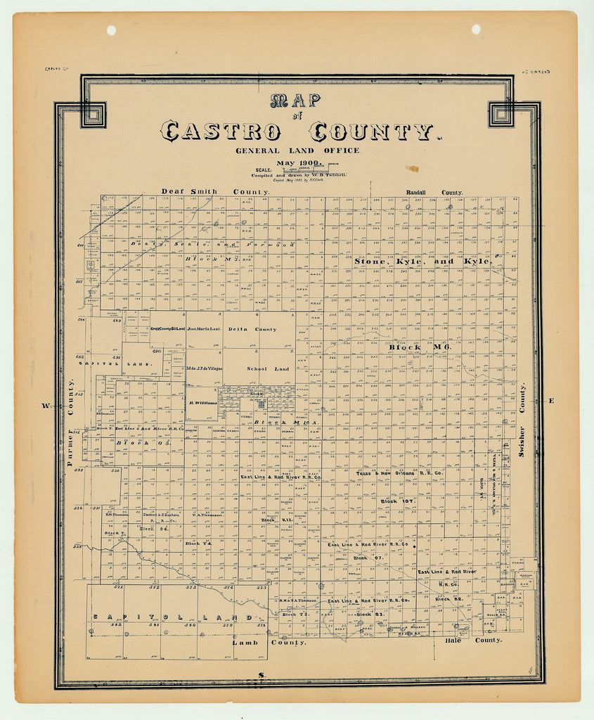Castro County - Texas General Land Office Map ca. 1926